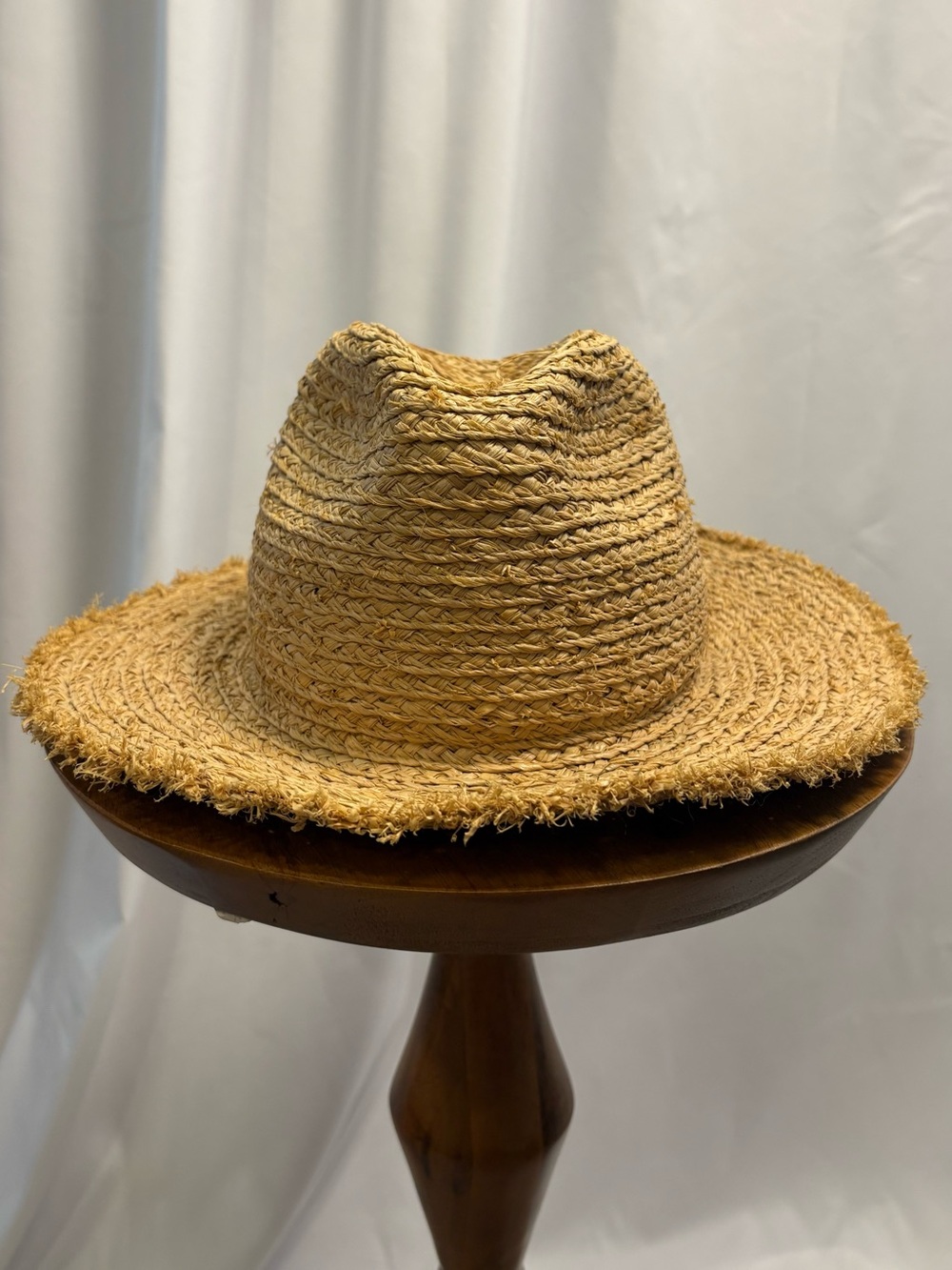 Madewell Frayed-Brim Raffia Fedora, Size S/M